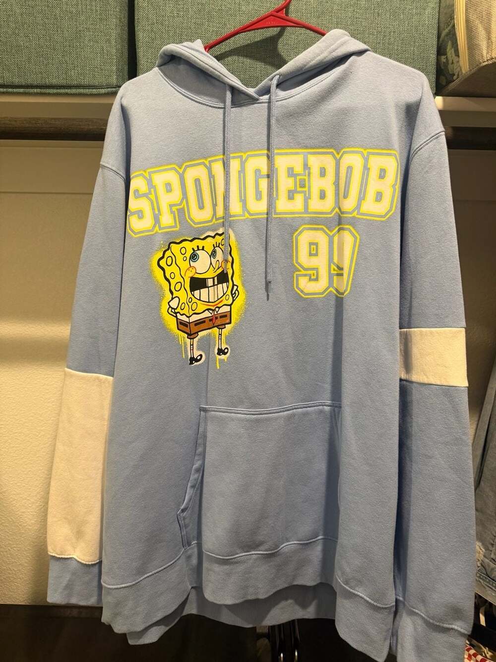 Madden NYC Spongebob Squarepants Hoodie Size 2XL Light Blue